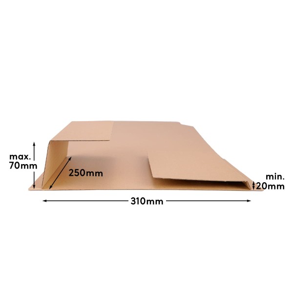 Pahvinen kuori 310x250x20-70mm BV4 ruskea - Image 6