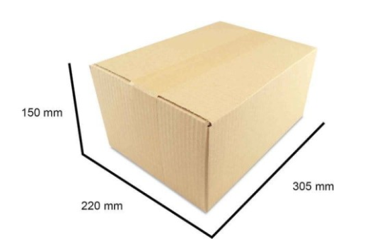 Pahvilaatikko 300x215x140mm KK30 - Image 2