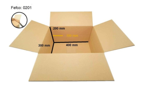 Pahvilaatikko 400x300x100/200 KK90 - Image 3