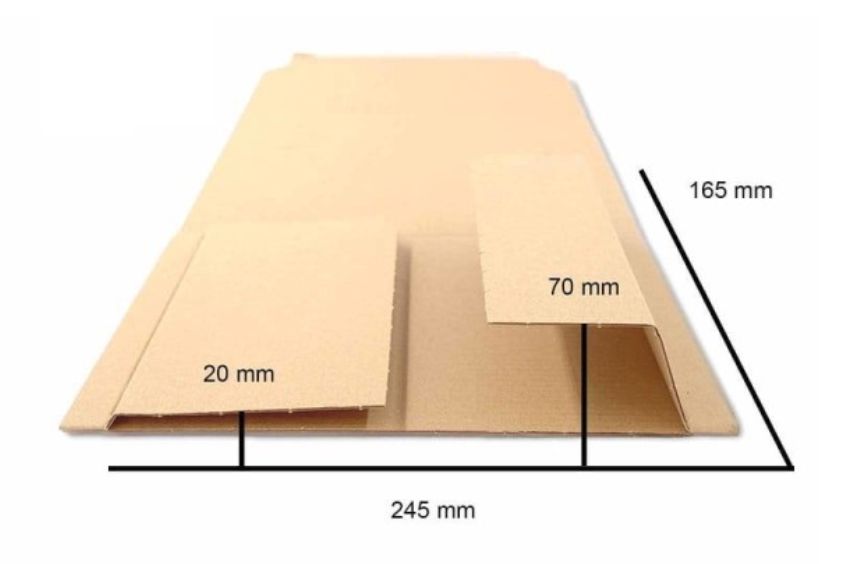 Pahvinen kuori 245X165X20-70mm BV2 ruskea - Image 2