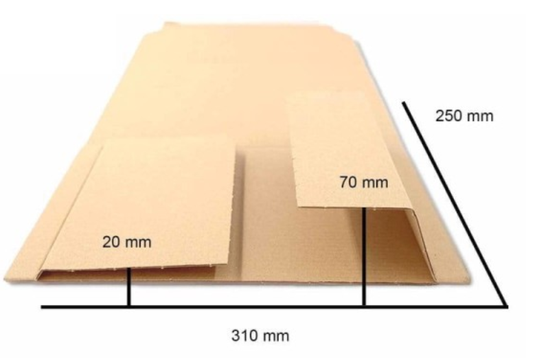 Pahvinen kuori 310x250x20-70mm BV4 ruskea - Image 4